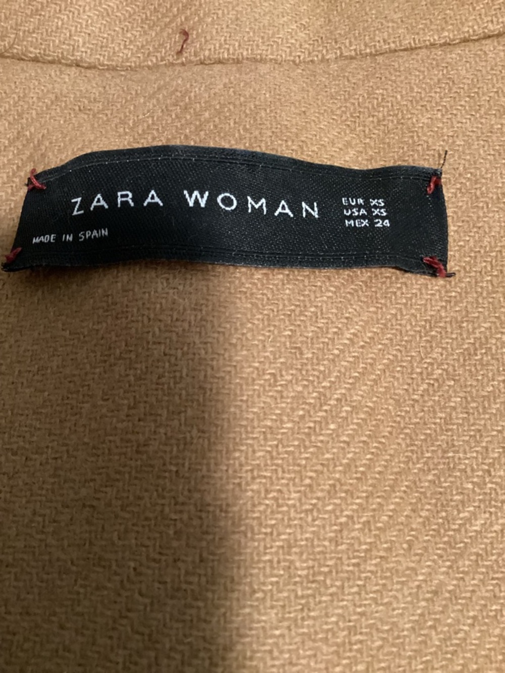 Zara Women's Camel Single-Button Wool-Blend Trench Coat - Picture 3 of 3